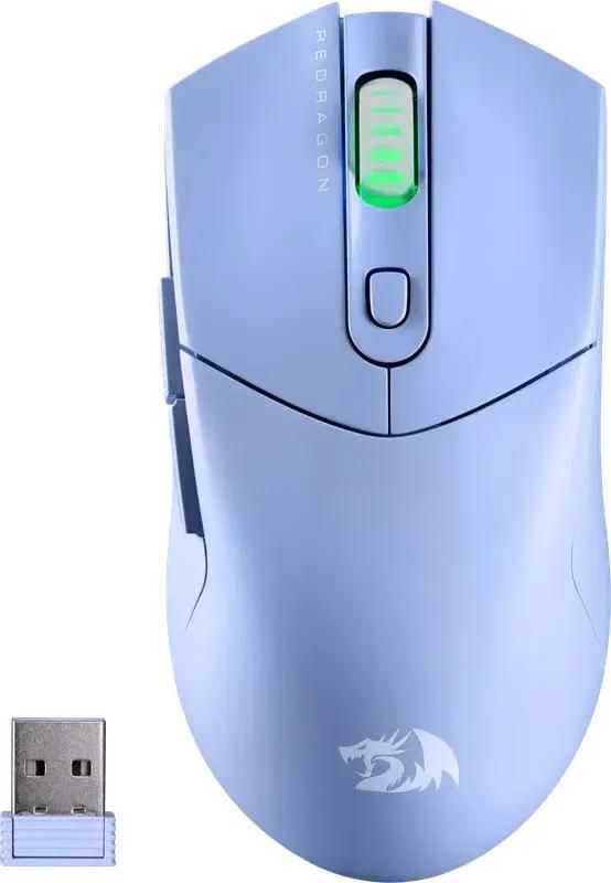Мышь беспроводная Redragon St4r Pro, игровая, Bluetooth/Радио, оптическая, USB, 26000dpi, голубой [72267]